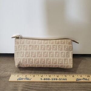fendi makeup cosmetic toiletry pouch beige